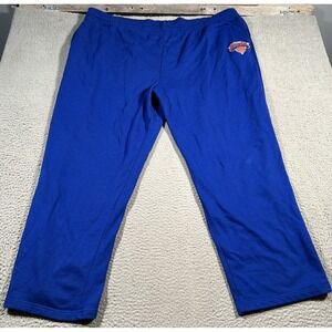 New York Knicks Pants Mens 3XLT Blue NBA Basketball Majestic Fleece Lounge Retro